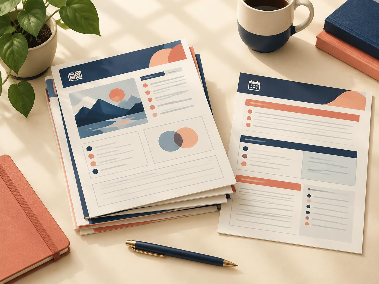 Printed LessonLoom lesson pack and worksheets on a desk
